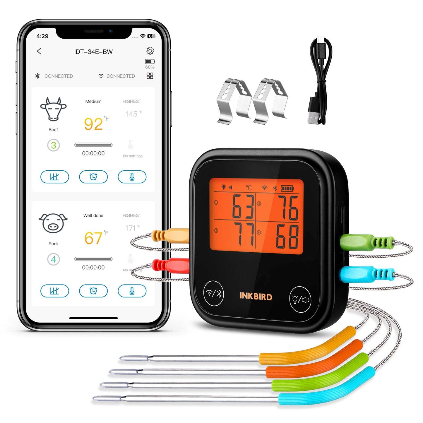 Inkbird IDT-34e Wifi/Bluetooth Paistomittari